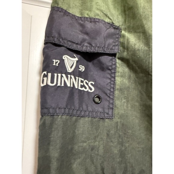 Guinness Mens Green Striped Draw String Board‎ Shorts Swim Trunks Size Small - Picture 4 of 9